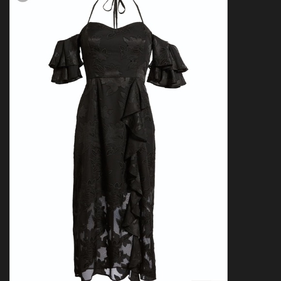 WAYF Black Lace Midi Dress-New - Picture 4 of 7